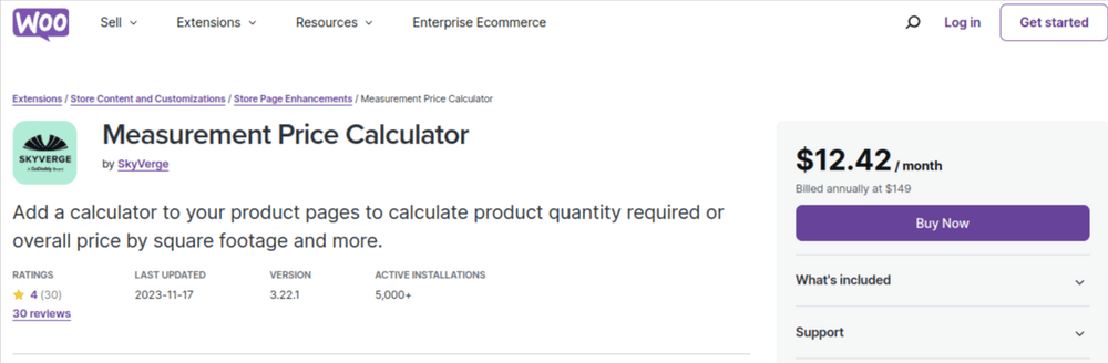 Measurement Price Calculator