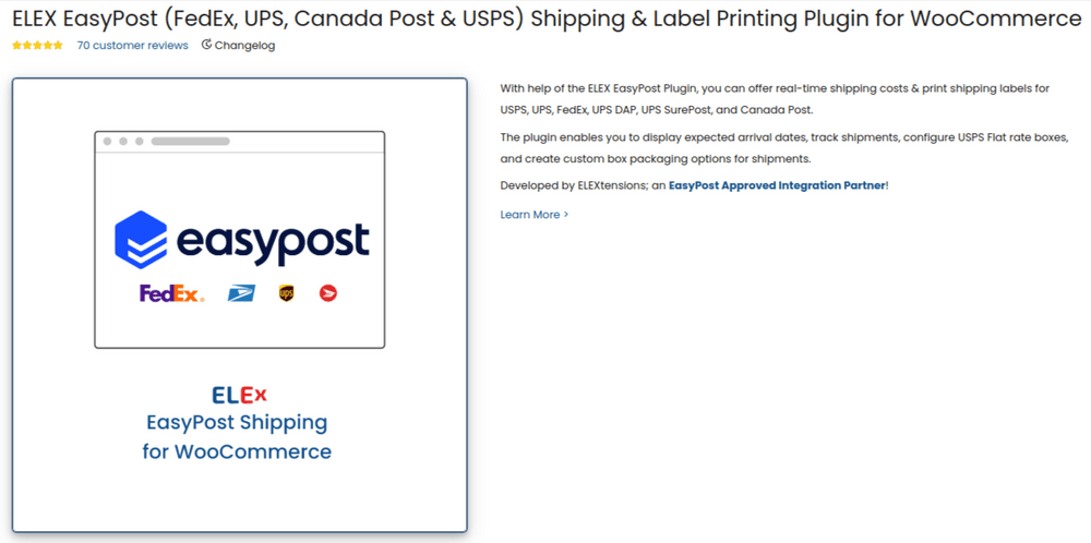 ELEX EasyPost Shipping & Label Printing Plugin for WooCommerce