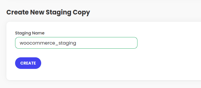 Staging start