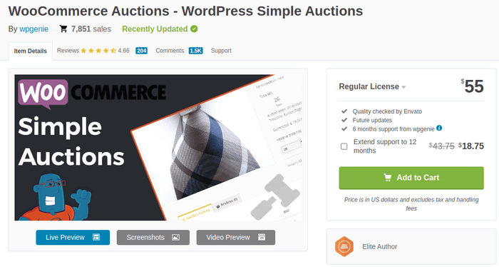 WooCommerce Auctions