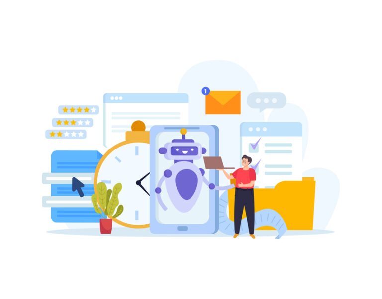 Chatbot Service Flat Concept
