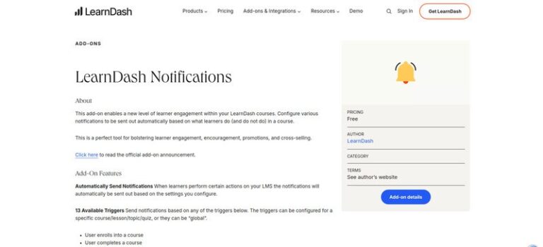 LearnDash Notifications Plugin