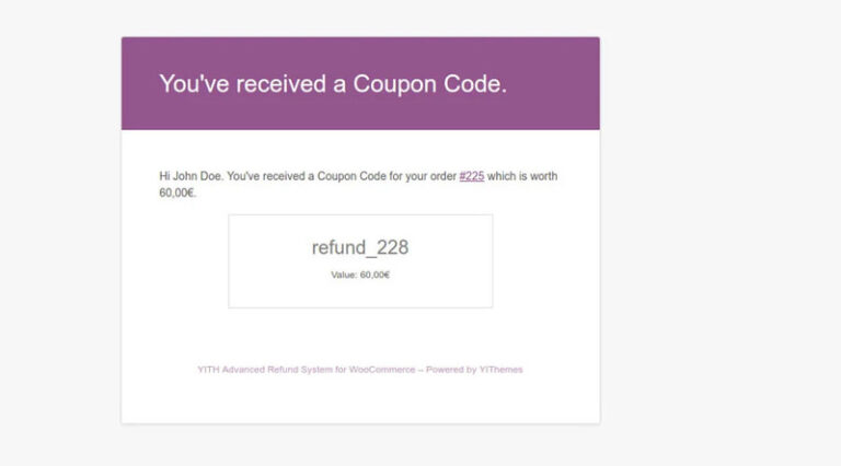 YITH Advanced Refund System for WooCommerce coupon image