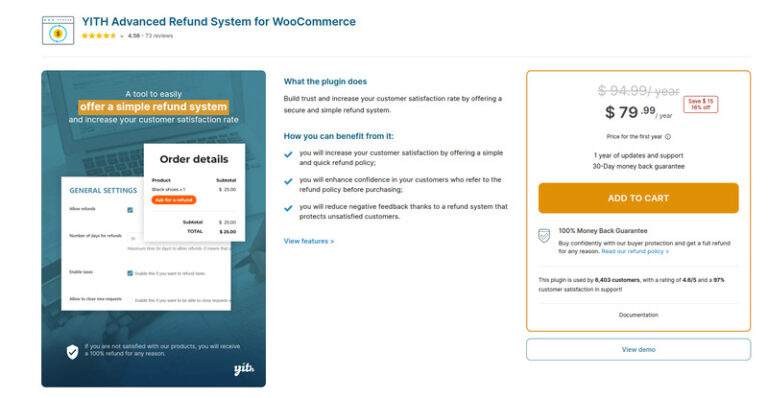 YITH WooCommerce Advanced Refund System main