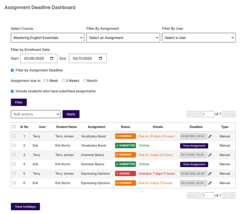 Deadline Flexibility & Management