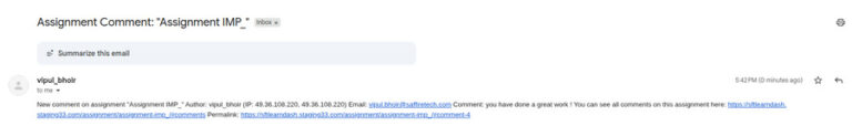Instructor Comment Email Notifications