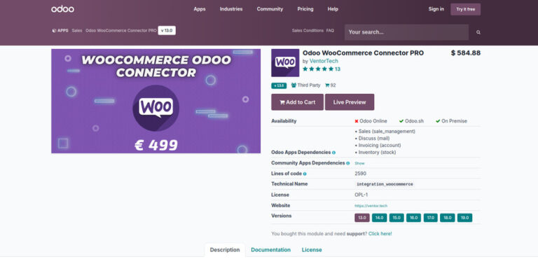 Odoo WooCommerce Connector Pro