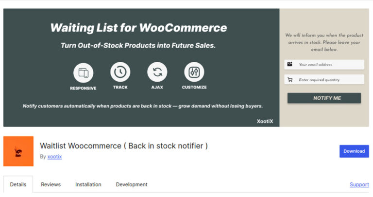 2 Waitlist WooCommerce by Xootix